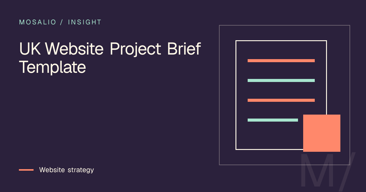Decision map for UK Website Project Brief Template