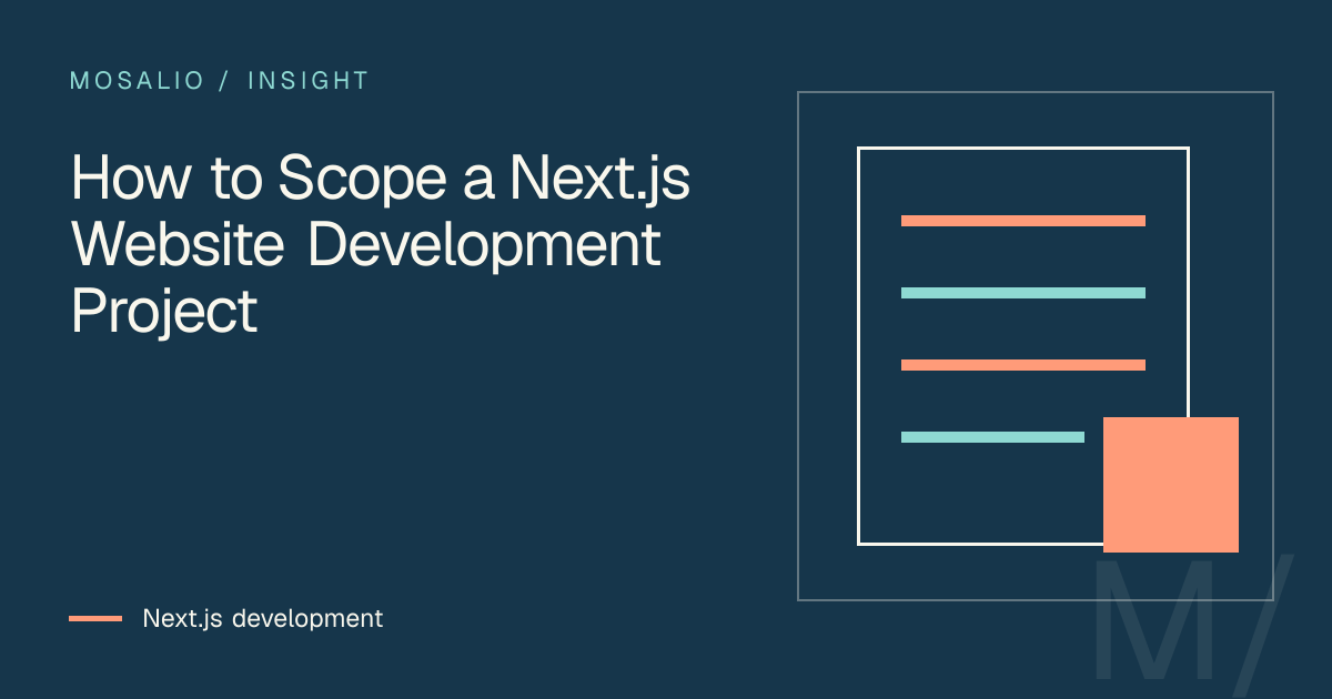 Decision map for How to Scope a Next.js Website Development Project