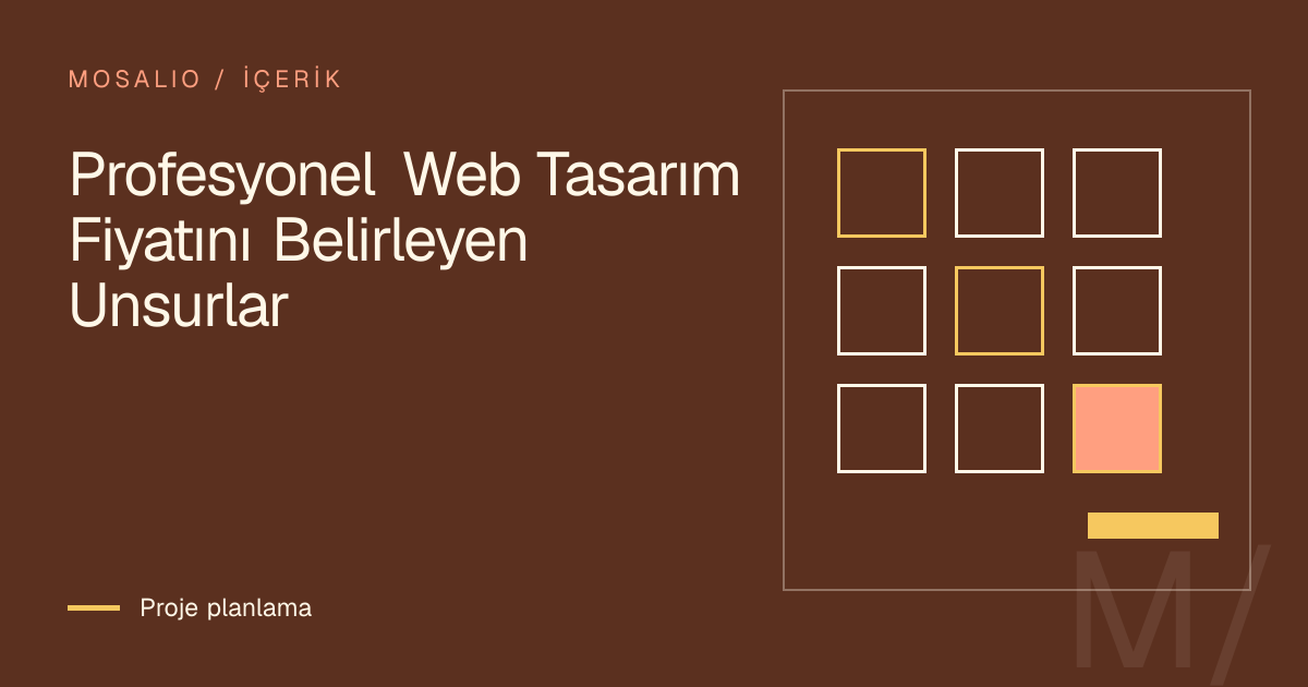 Profesyonel Web Tasarım Fiyatını Belirleyen Unsurlar için görsel karar haritası