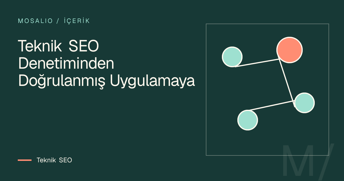 Teknik SEO Denetiminden Doğrulanmış Uygulamaya için görsel karar haritası