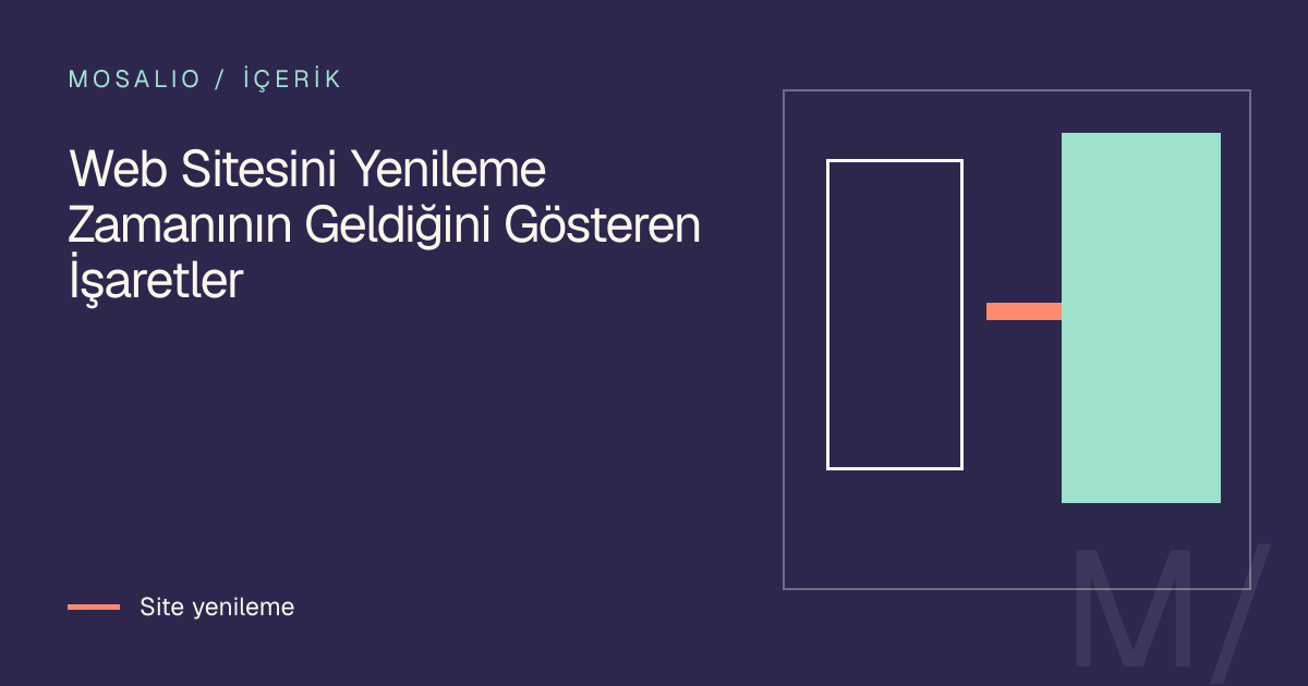 Web Sitesini Yenileme Zamanının Geldiğini Gösteren İşaretler için görsel karar haritası